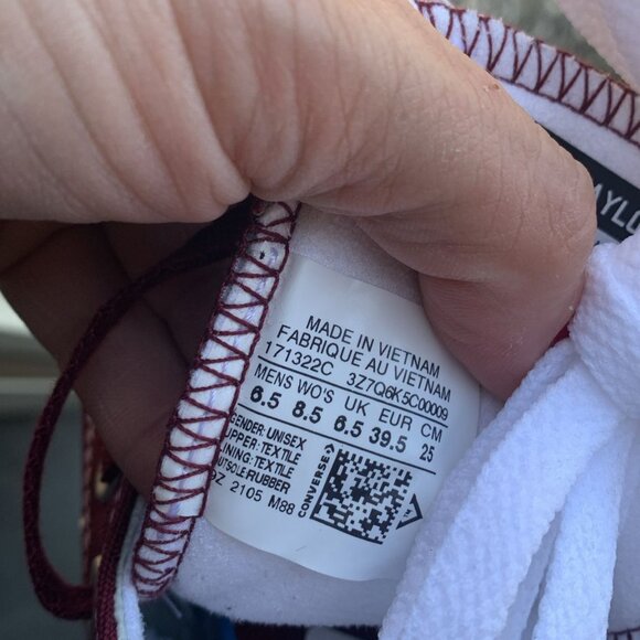 Converse CTAS Pro Hi Shoe For Women Canvas Deep Bordeaux Sneakers Casual 171322C - Picture 8 of 8